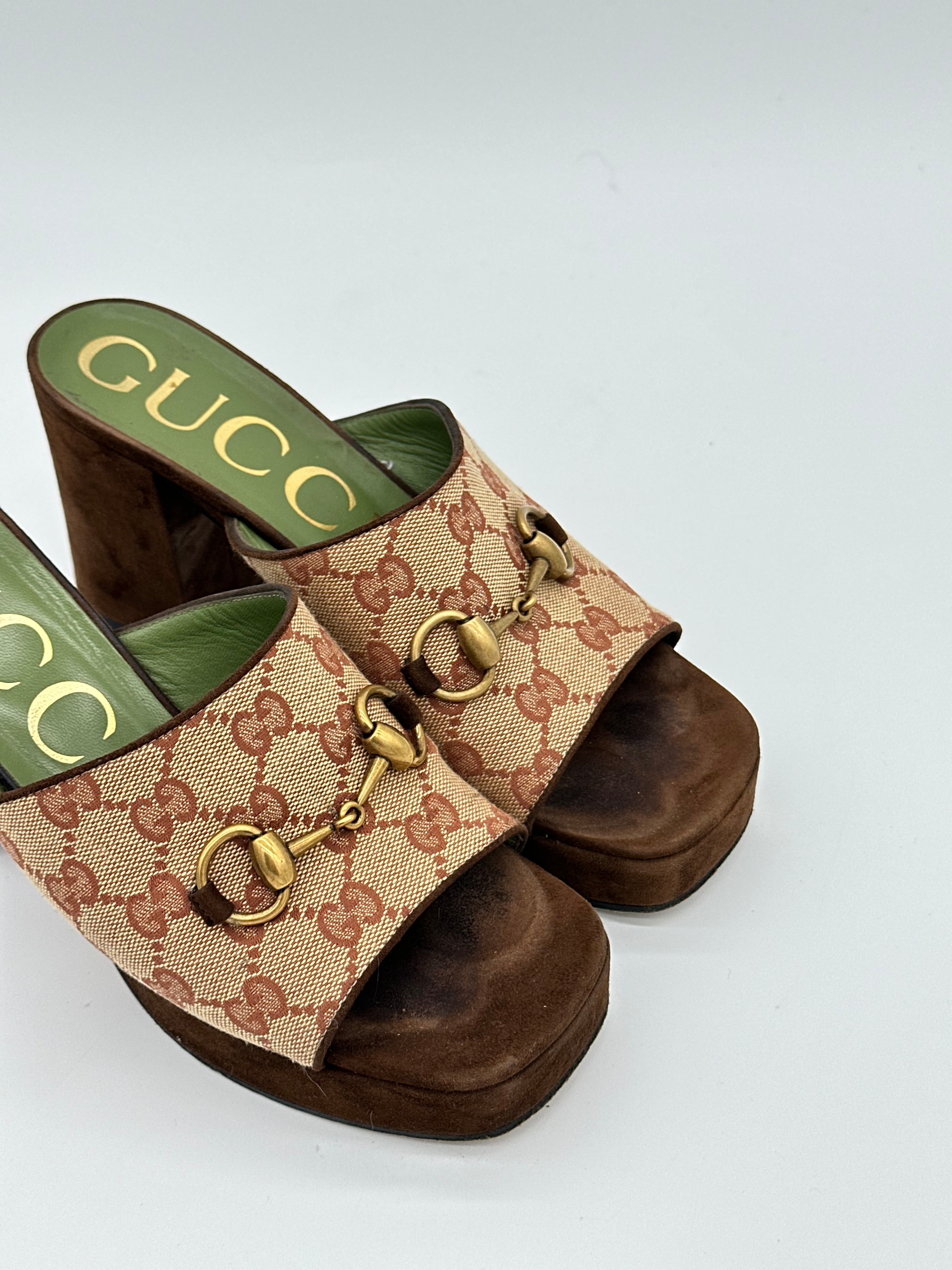 Gucci Horsebit Platform Heels