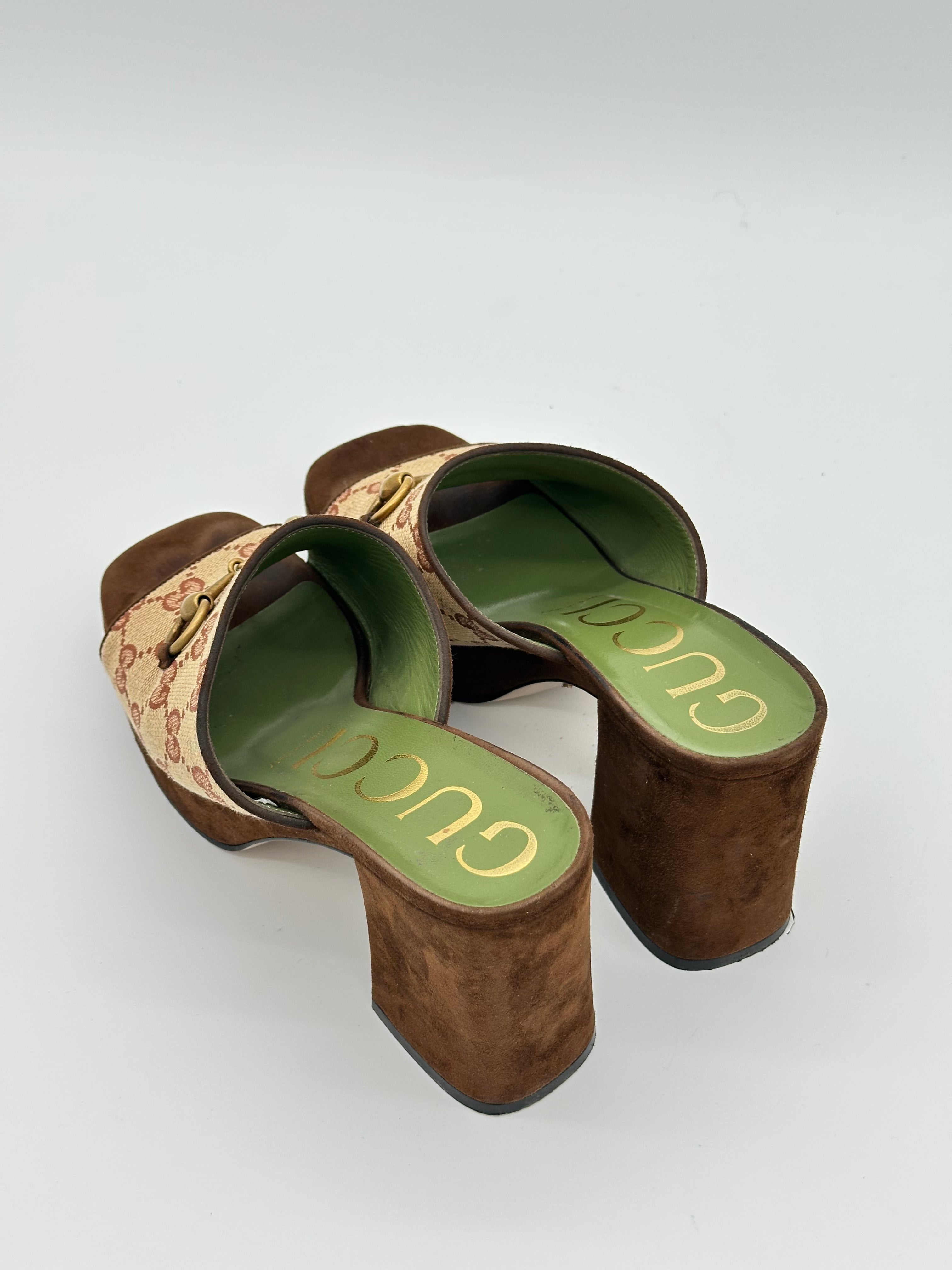 Gucci Horsebit Platform Heels