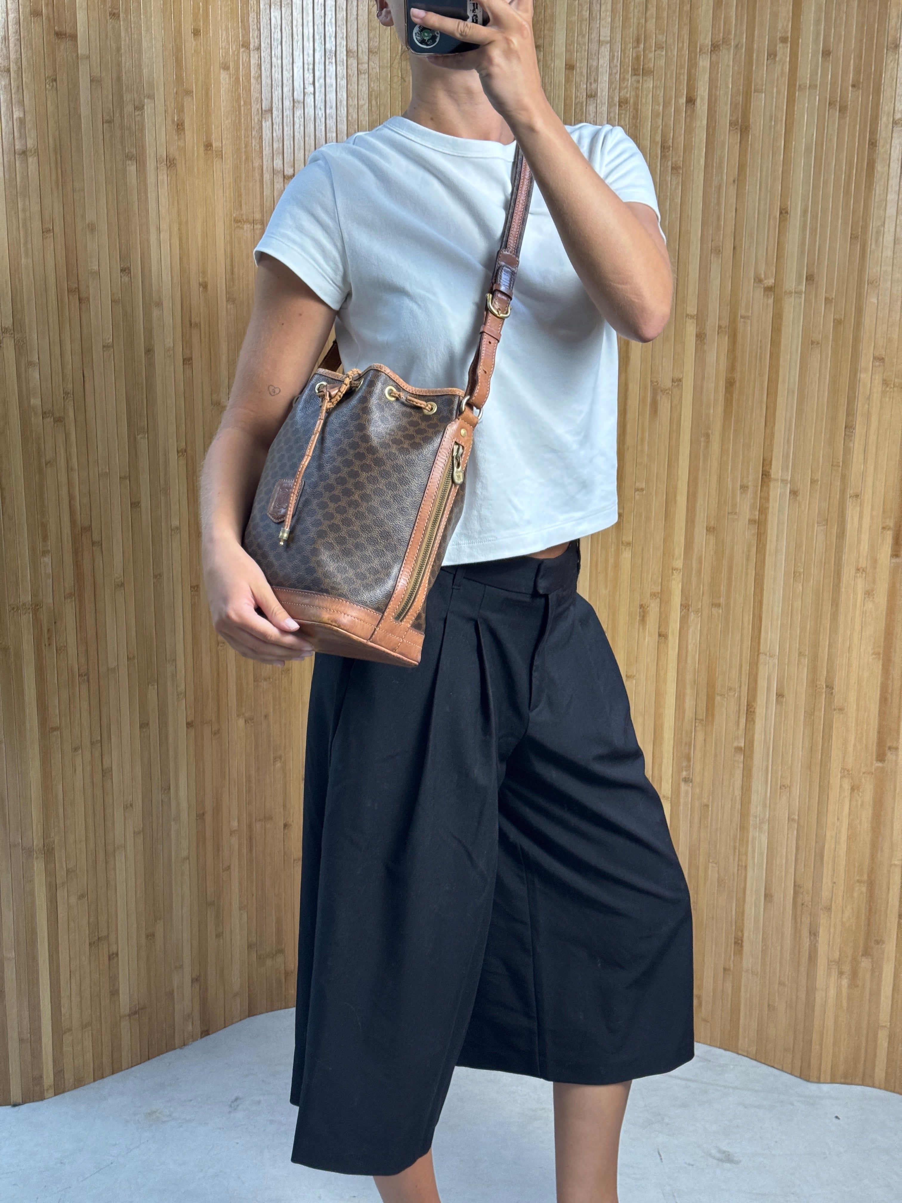 Céline Macadam Bucket Bag