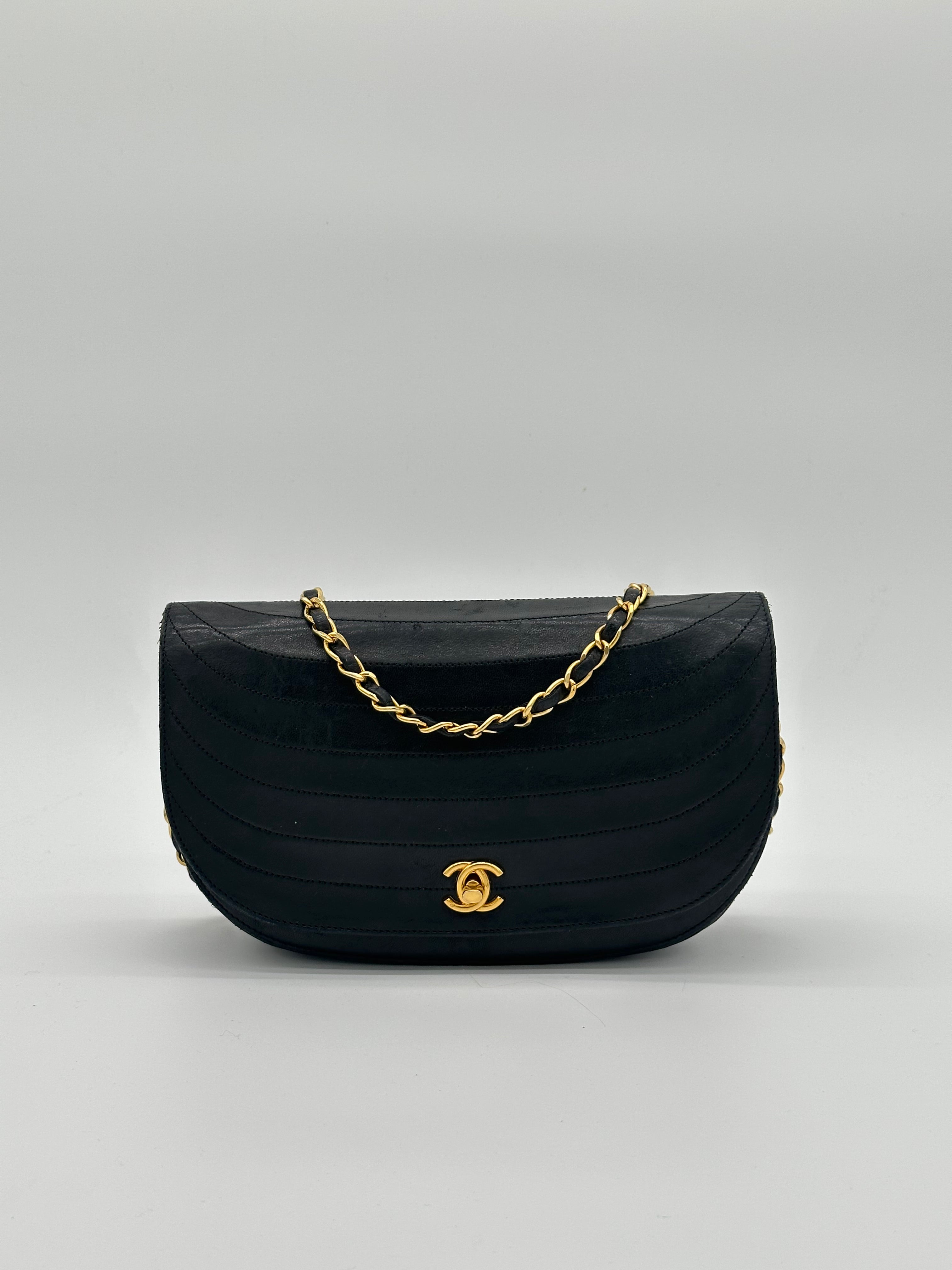Pre-loved Chanel Half Moon Single Flap | Pepper Luxury Vintage