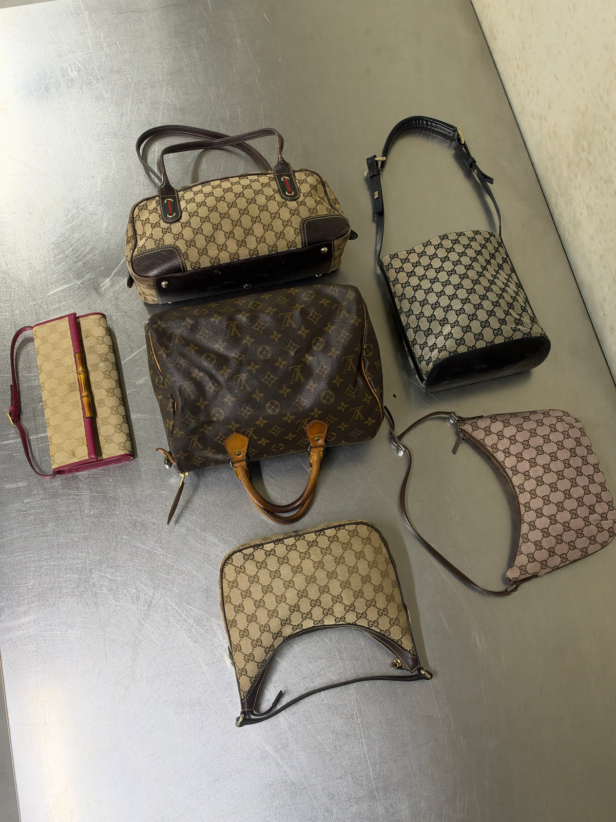 Gucci Canvas Bucket Bag