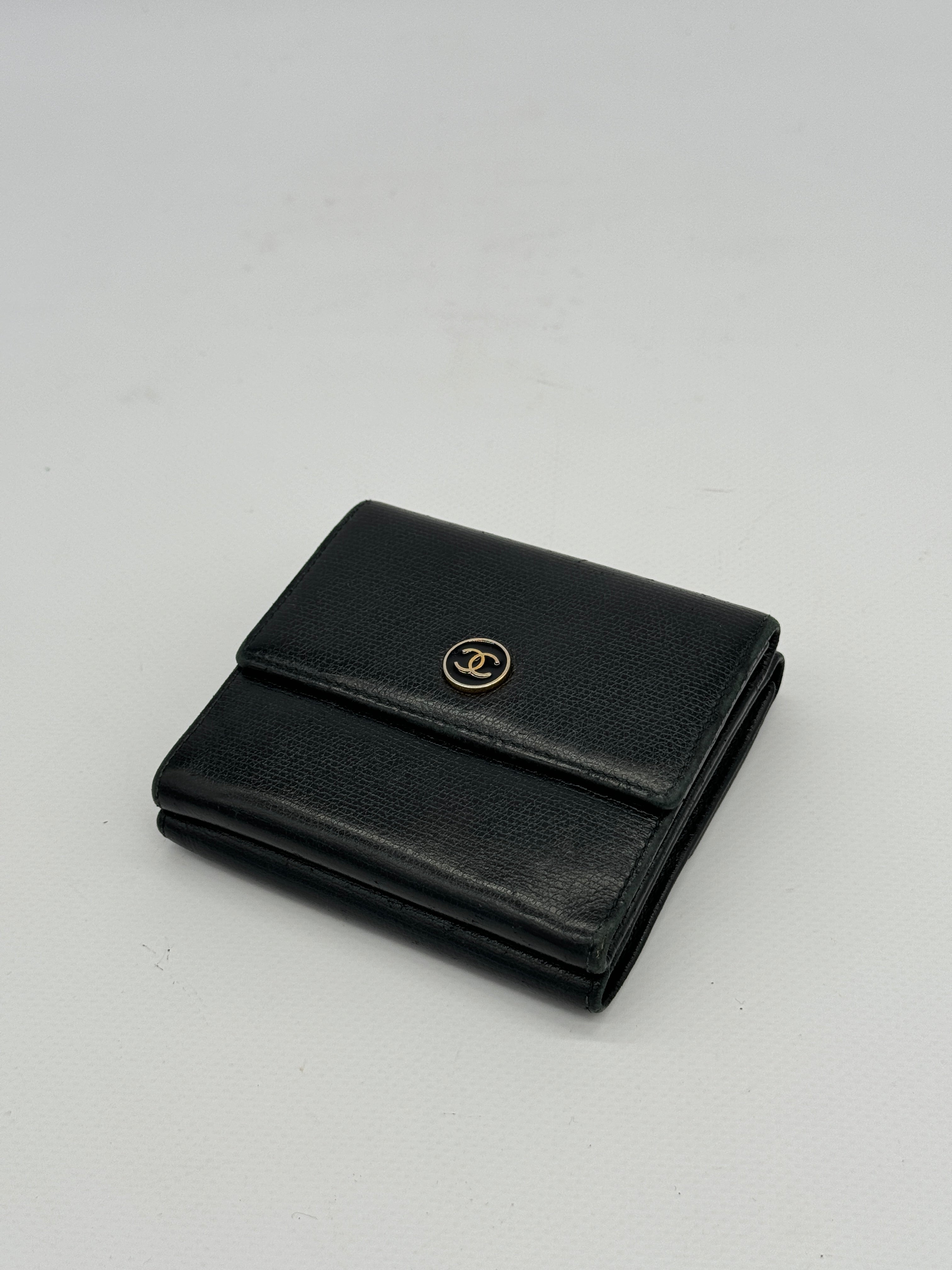 Chanel Button Trifold Wallet