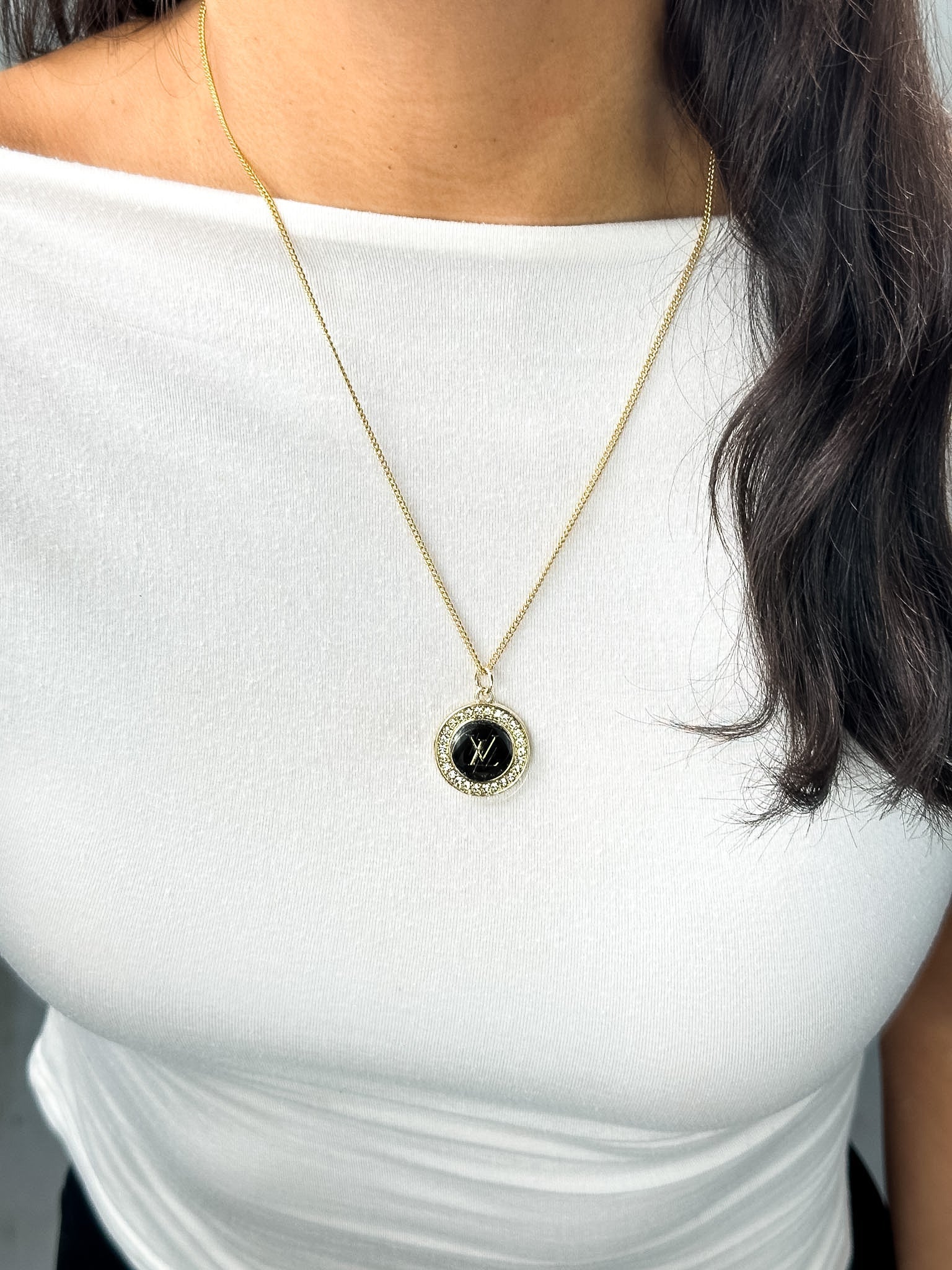 Louis Vuitton Coin Strass Necklace