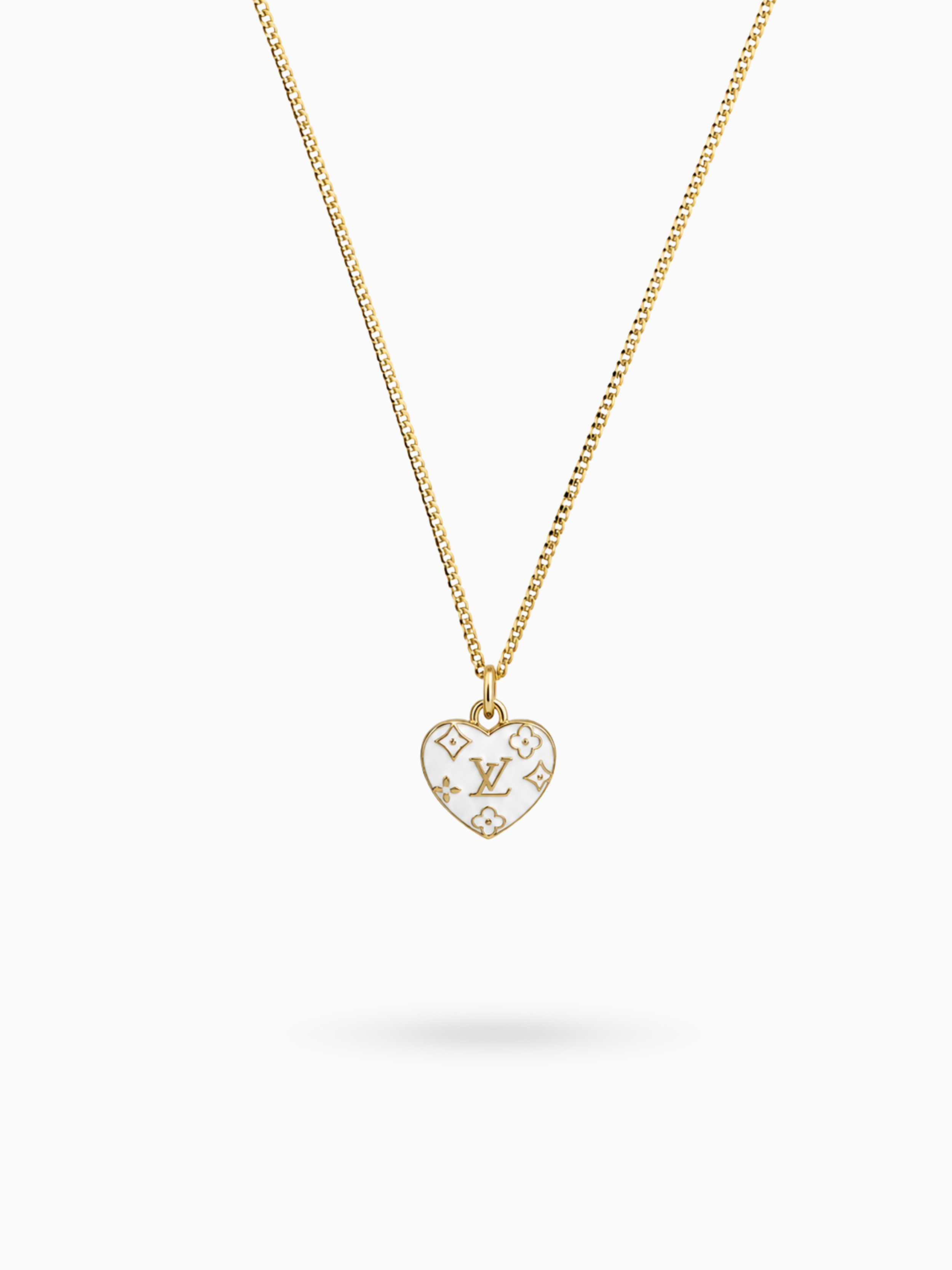 Louis Vuitton White Heart Necklace